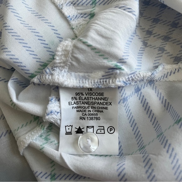 DC Jeans button up plaid Top Size 1X - Picture 9 of 11